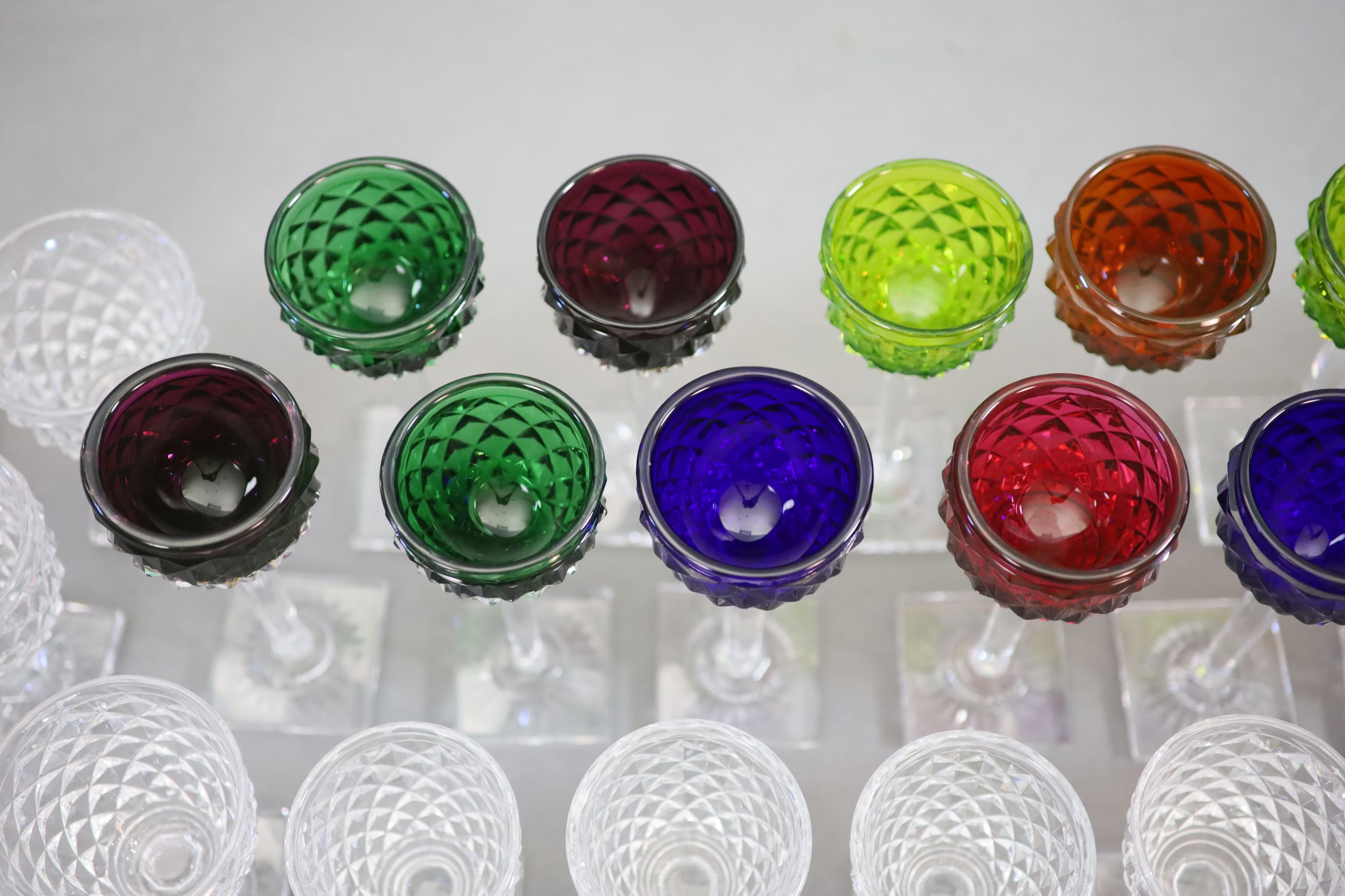 A part suite of Baccarat table glass